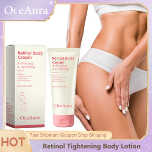 Retinol Tightening Loção Corporal Antirrugas Reparadora Melhora a Flacidez da Pele Remove Celulite Nutritiva Lifting Firmeza Creme Hidratante