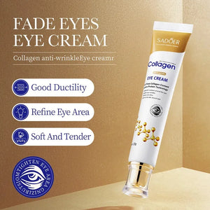 SADOER Creme de colágeno para os olhos, creme de retinol para os olhos, antiolheiras, bolsas, firmador da pele, hidratante para a pele, cuidados com a pele para os olhos